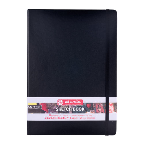 Talens Art Creation Skizzenbuch Schwarz 21 x 29.7 cm 140 g 80 Bogen
