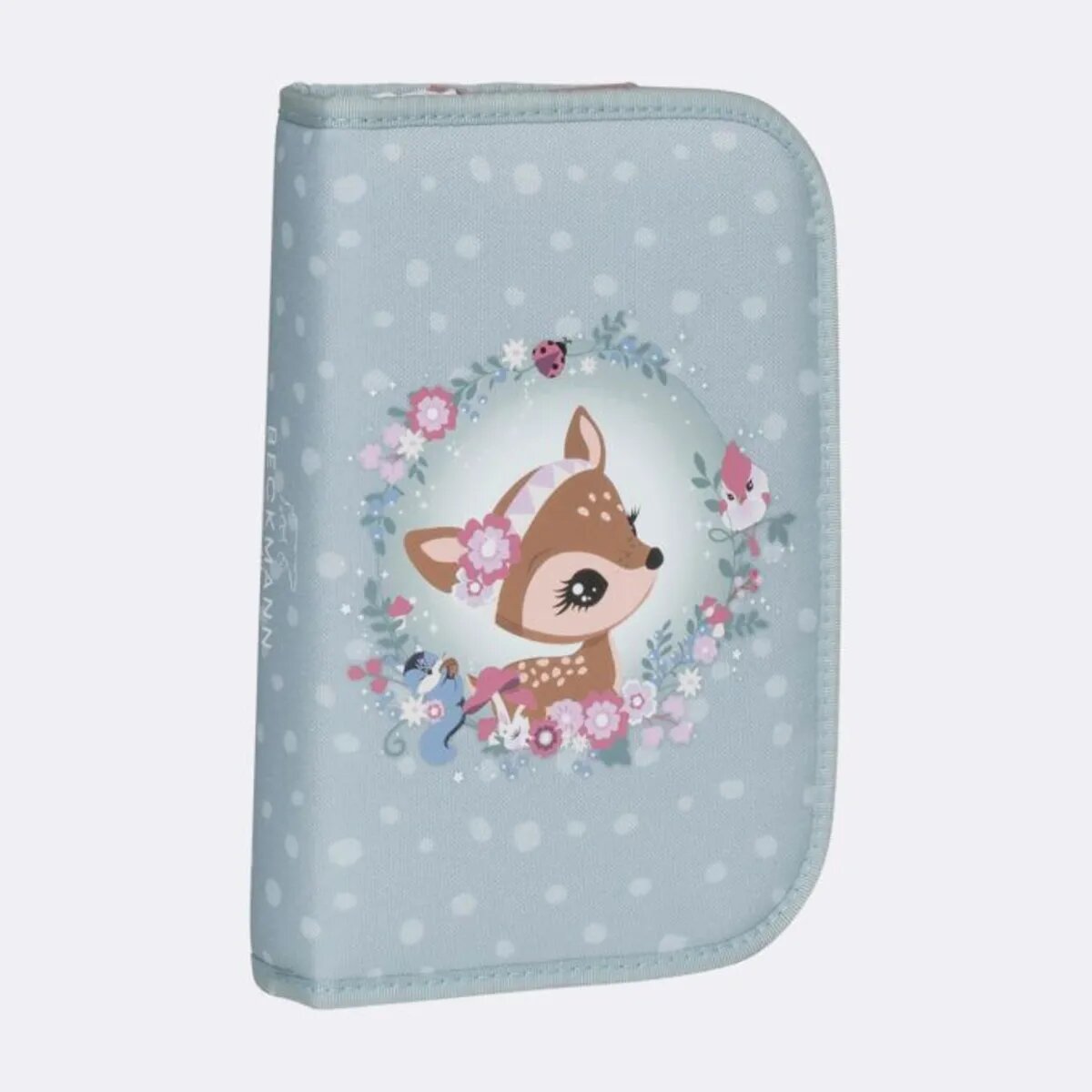 Beckmann Einfache Federmappe mit Inhalt, Forest Deer Dusty Mint