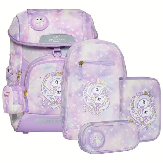 Beckmann Schulranzen Plus Air 6tlg. Unicorn Princess Pur