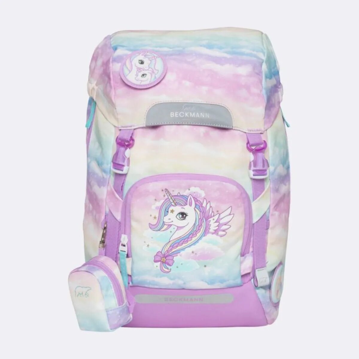 Beckmann Schulrucksack-Set Classic Maxi "Unicorn" 6-teilig