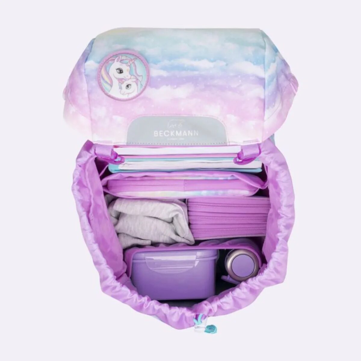 Beckmann Schulrucksack-Set Classic Maxi "Unicorn" 6-teilig
