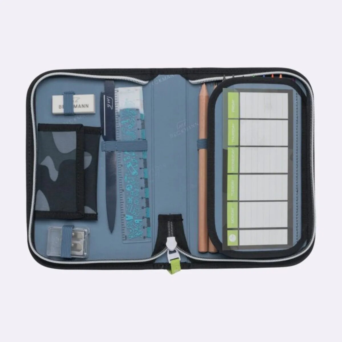 Beckmann Schulrucksack-Set Classic Maxi Camo Rex, 6-teilig