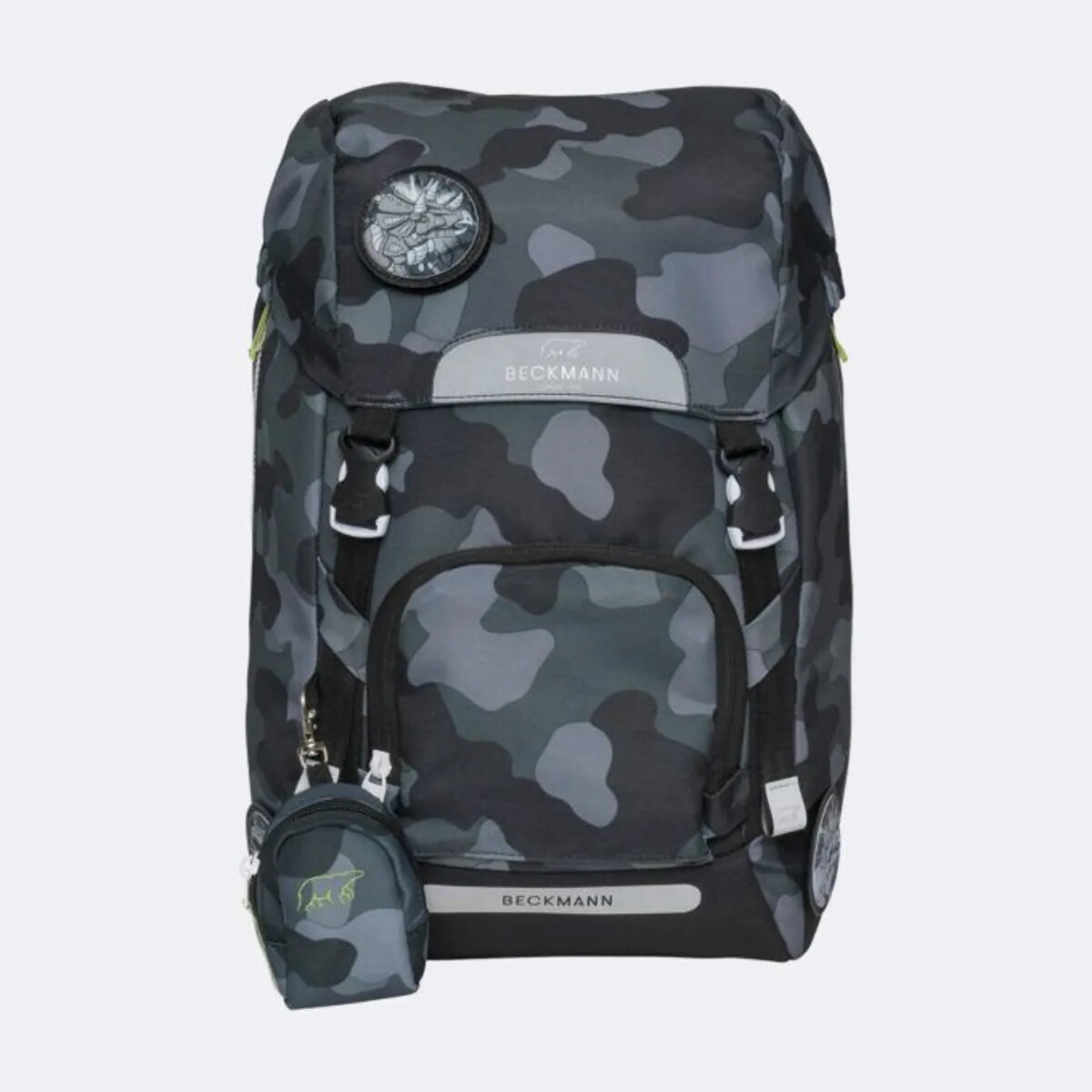 Beckmann Schulrucksack-Set Classic Maxi Camo Rex, 6-teilig