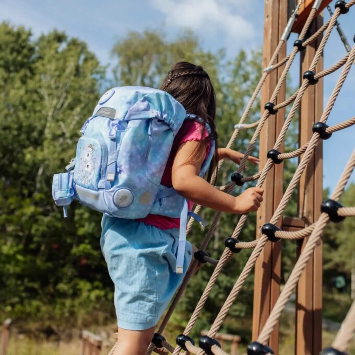 Beckmann Schulrucksack-Set Classic Unicorn Princess Ice Blue, 7-teilig