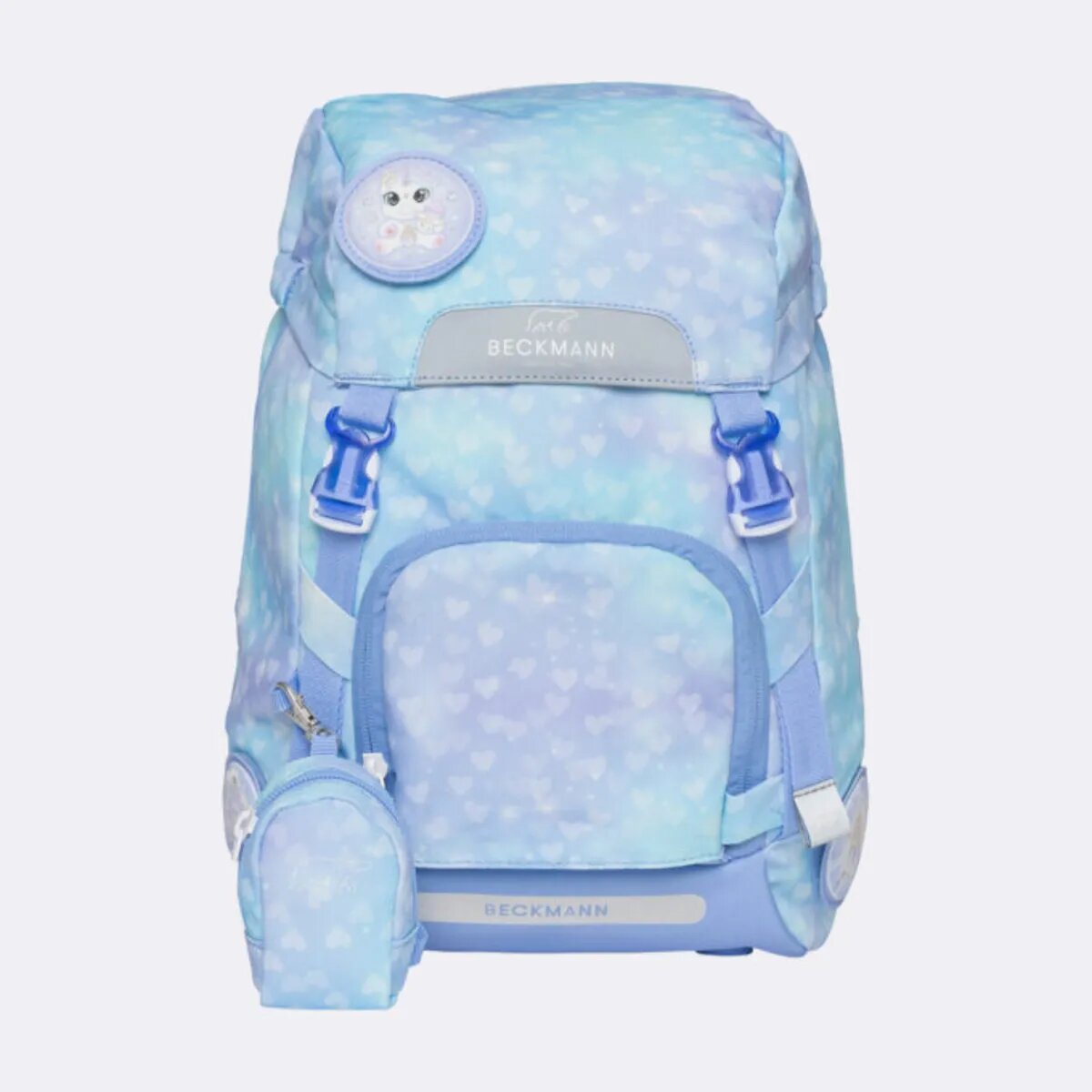 Beckmann Schulrucksack-Set Classic Unicorn Princess Ice Blue, 7-teilig