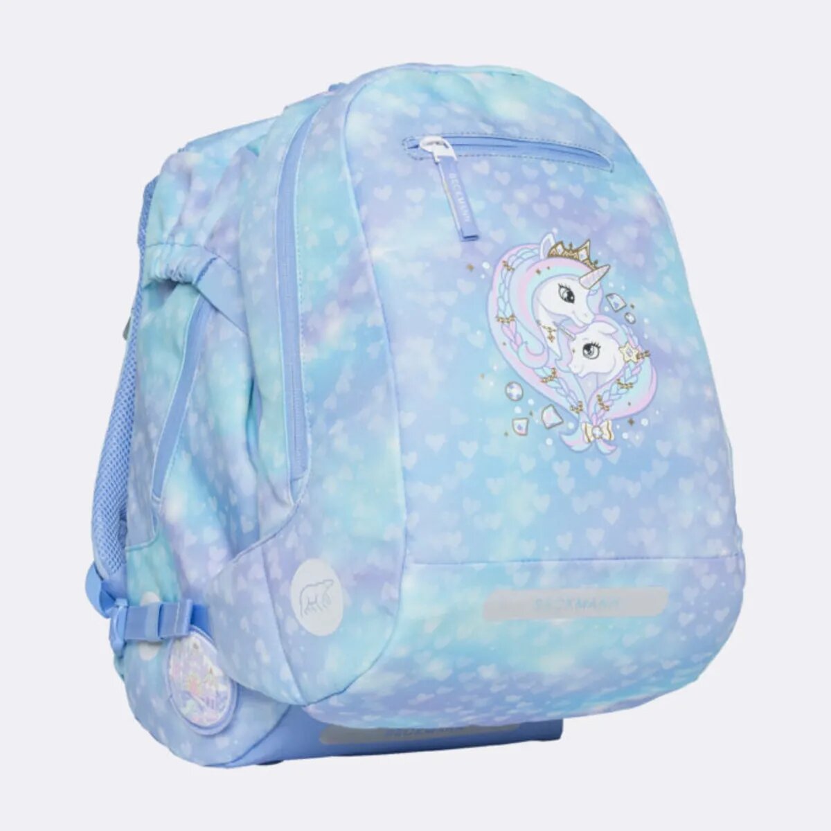 Beckmann Schulrucksack-Set Classic Unicorn Princess Ice Blue, 7-teilig