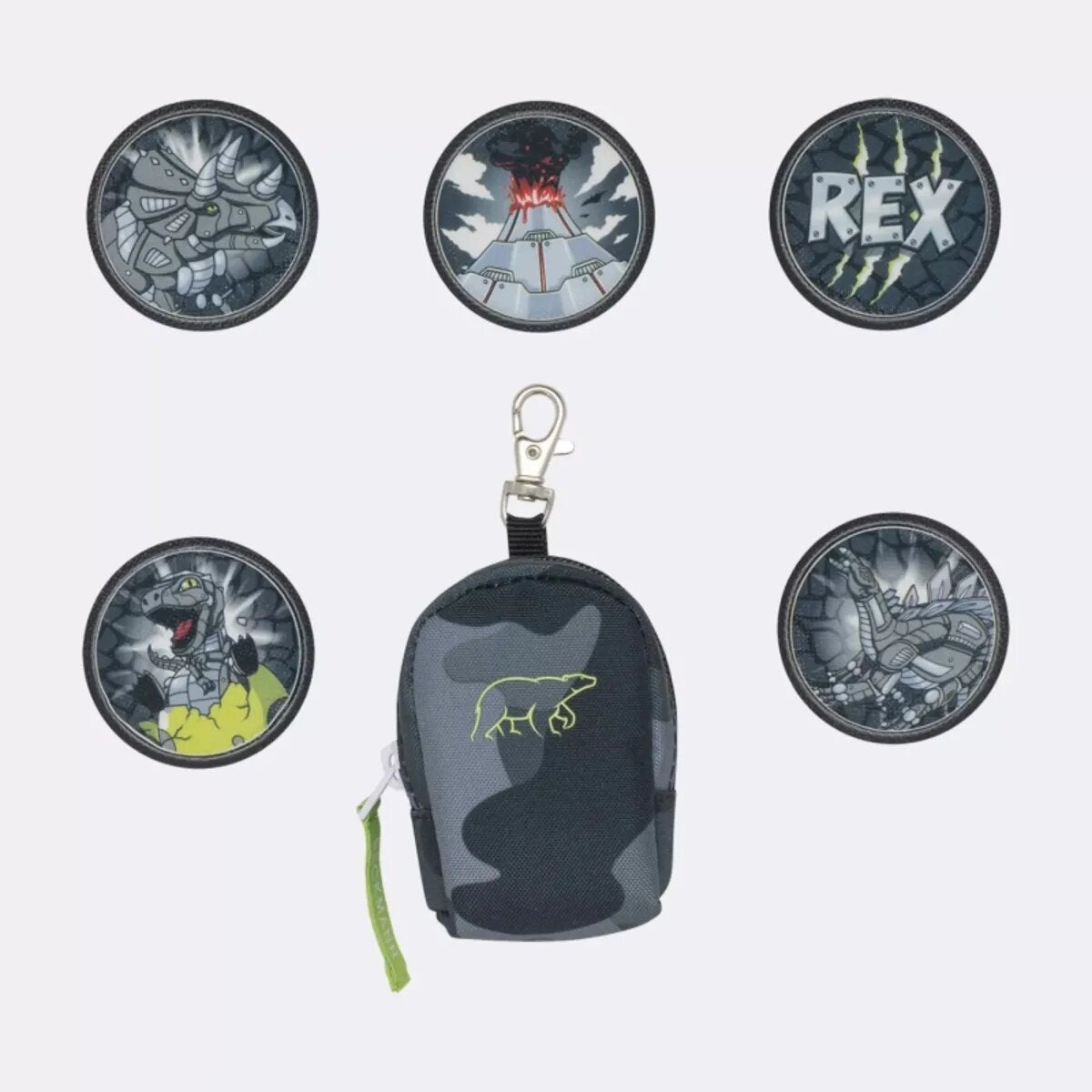 Beckmann Schulrucksackset Classic 22 Camo Rex, 6-teilig