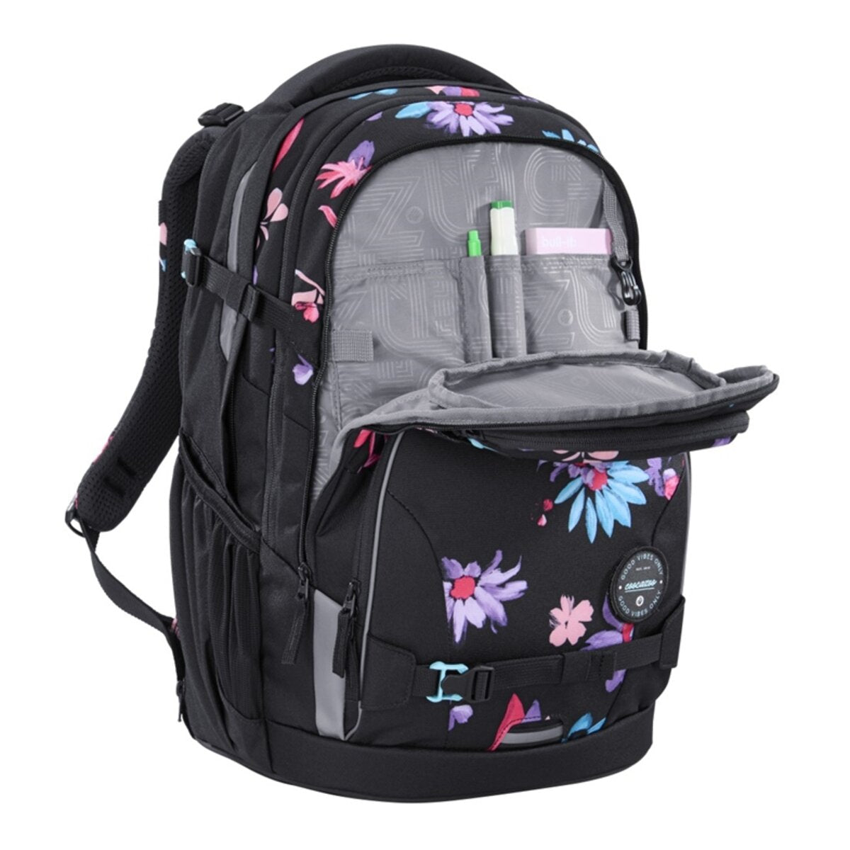 Coocazoo Rucksack PORTER Floral Artnight schwarz 35 Liter
