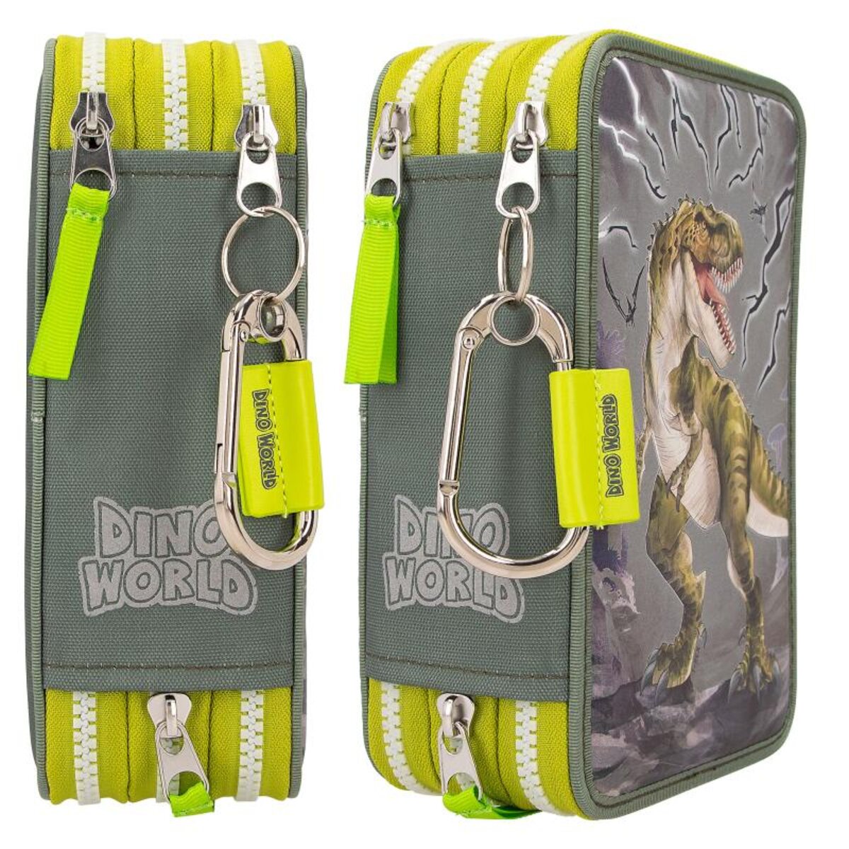 Depesche Dino World 3-Fach Federtasche REFLECTOR