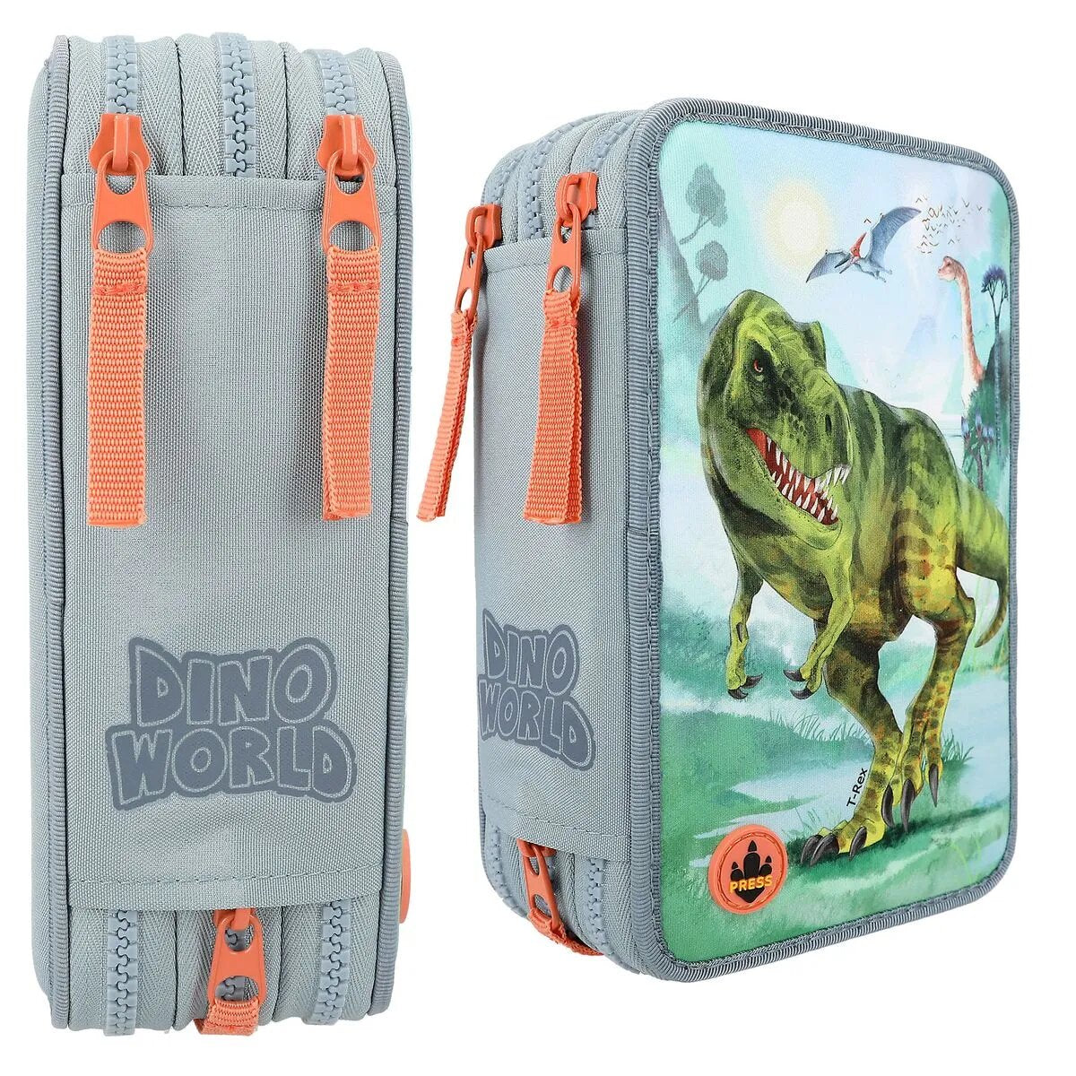 Depesche Dino World 3-Fach Federtasche LED T-Rex
