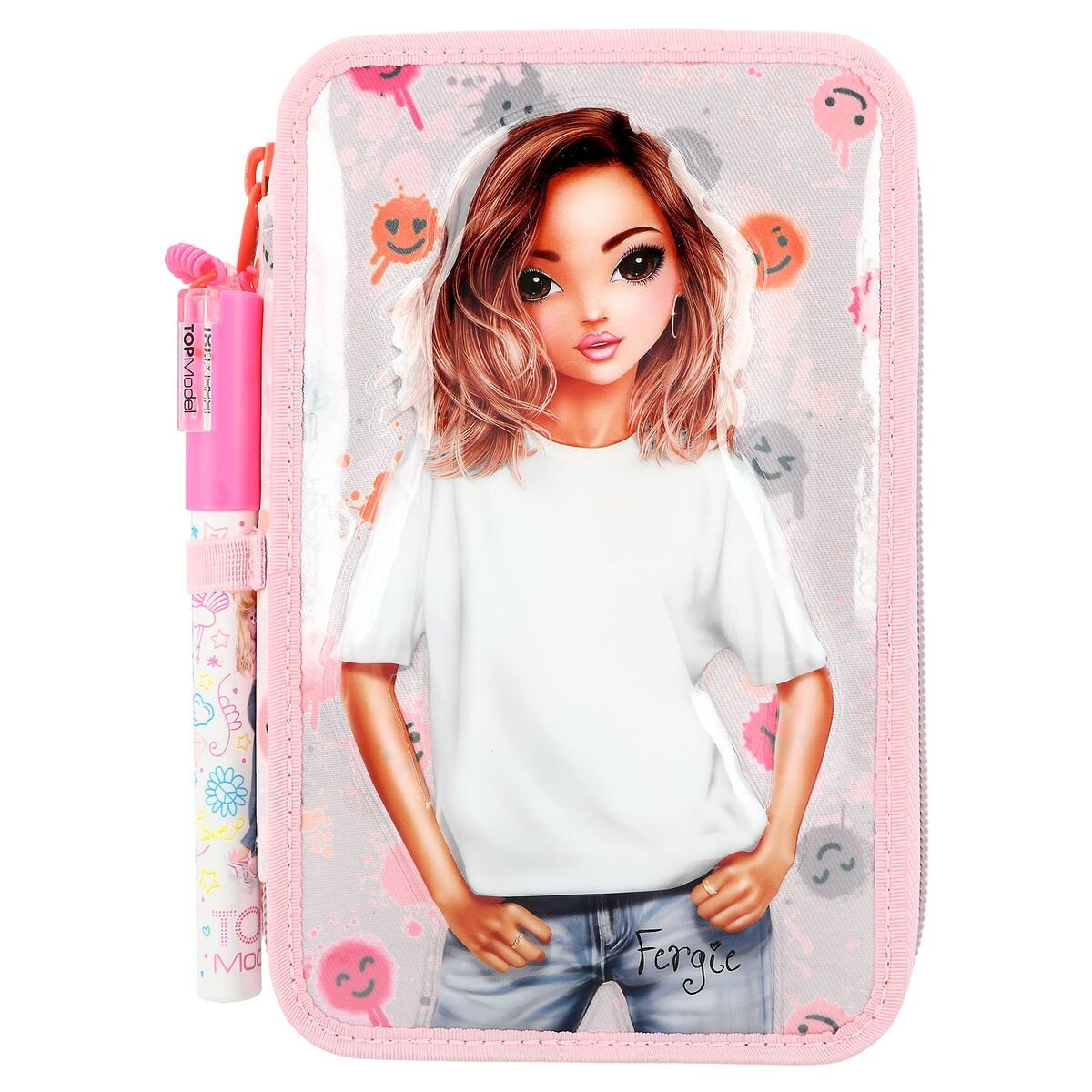 Depesche TOPModel 3-Fach Federtasche mit Stift HAPPY TOGETHER