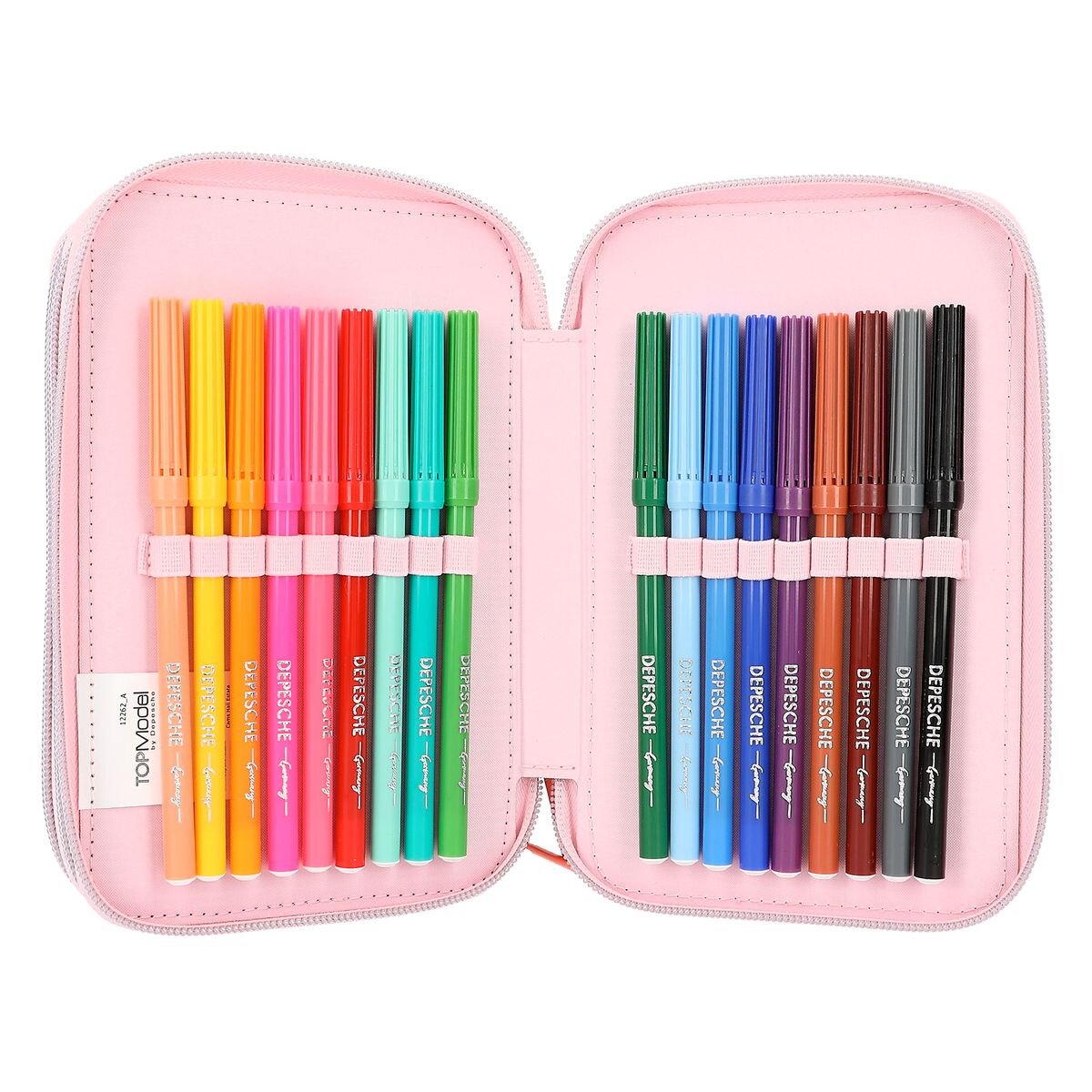 Depesche TOPModel 3-Fach Federtasche mit Stift HAPPY TOGETHER