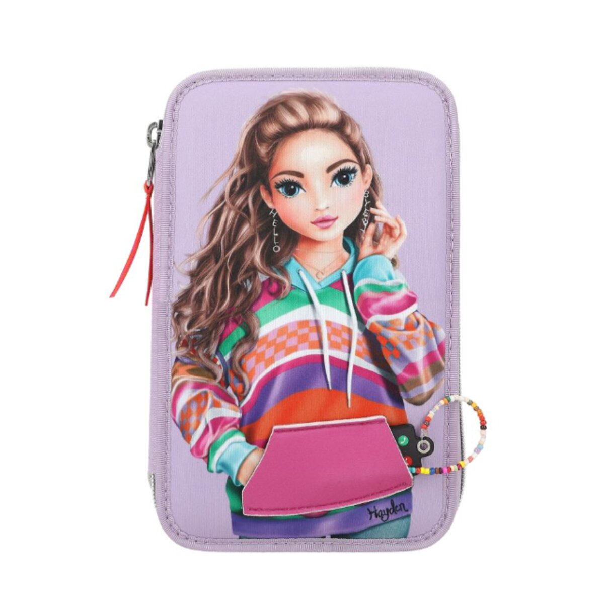 Depesche TOPModel 3-Fach Federtasche mit appliziertem Smartphone JOY