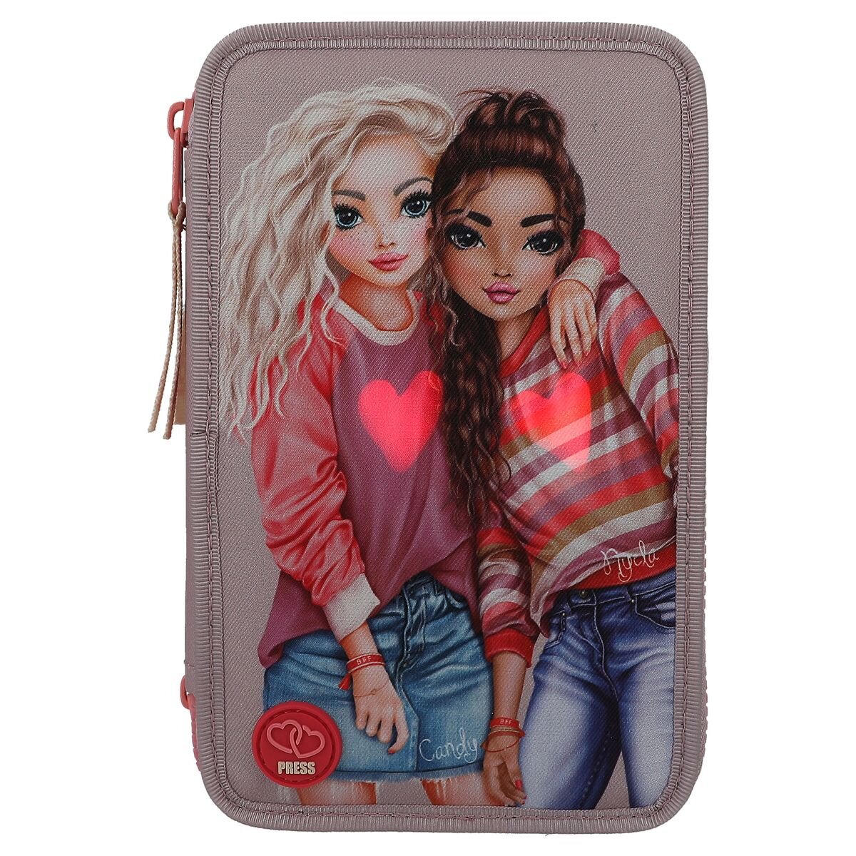 Depesche TOPModel 3-Fach Federtasche BEST FRIENDS LED