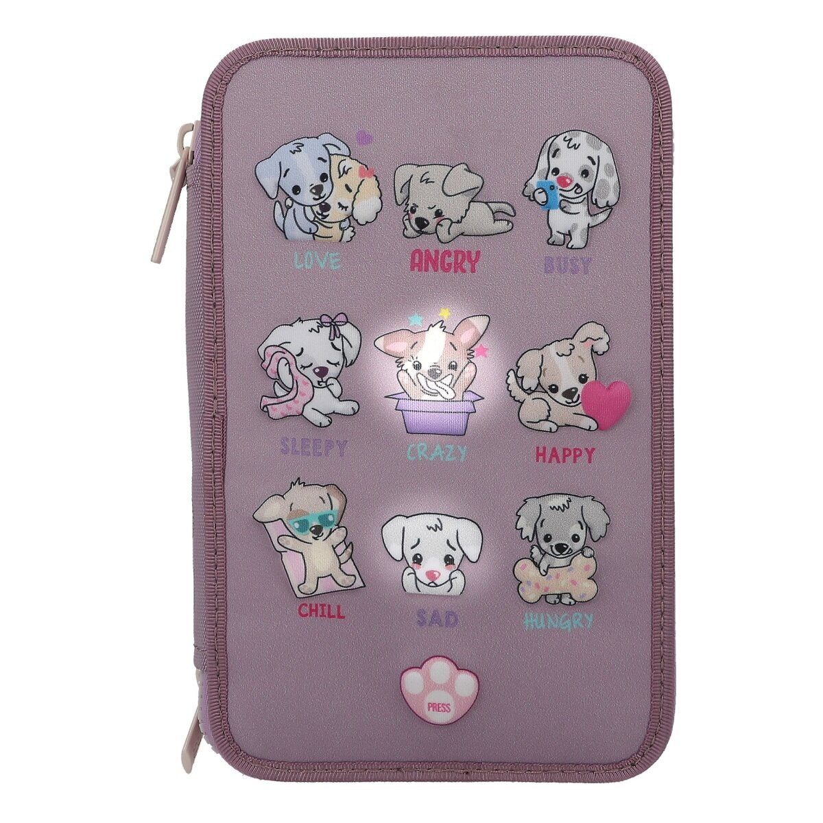 Depesche TOPModel 3-Fach Federtasche LED Hunde Stimmungsbarometer