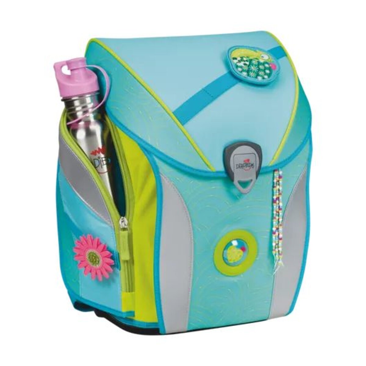 DerDieDas Schulranzen-Set ErgoFlex MAX Exklusiv LED Primavera, 5-teilig