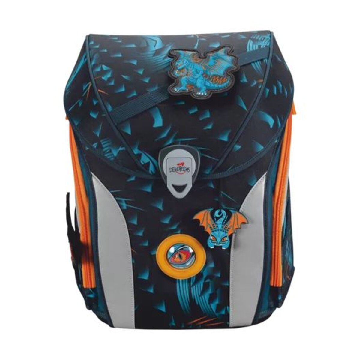 DerDieDas Schulranzen-Set ErgoFlex MAX Exklusiv LED Dragon Moon, 5-teilig