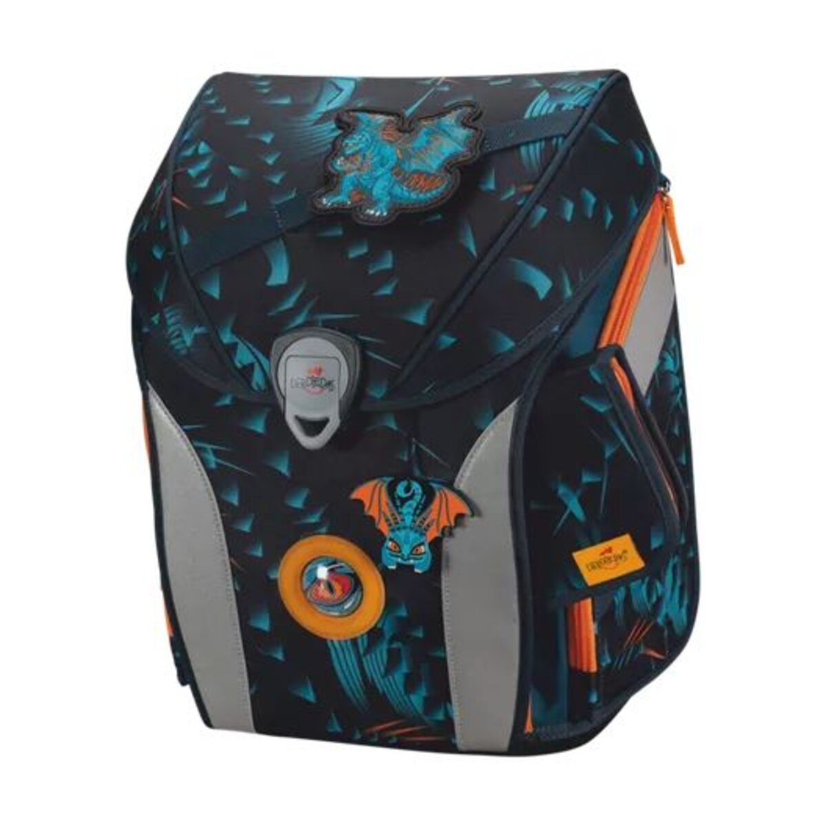 DerDieDas Schulranzen-Set ErgoFlex MAX Exklusiv LED Dragon Moon, 5-teilig