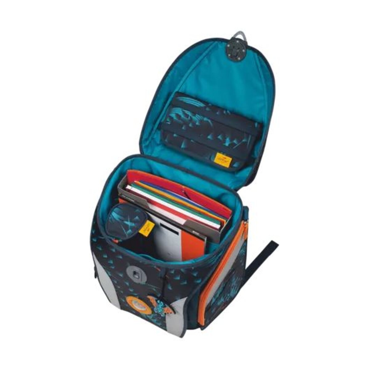 DerDieDas Schulranzen-Set ErgoFlex MAX Exklusiv LED Dragon Moon, 5-teilig