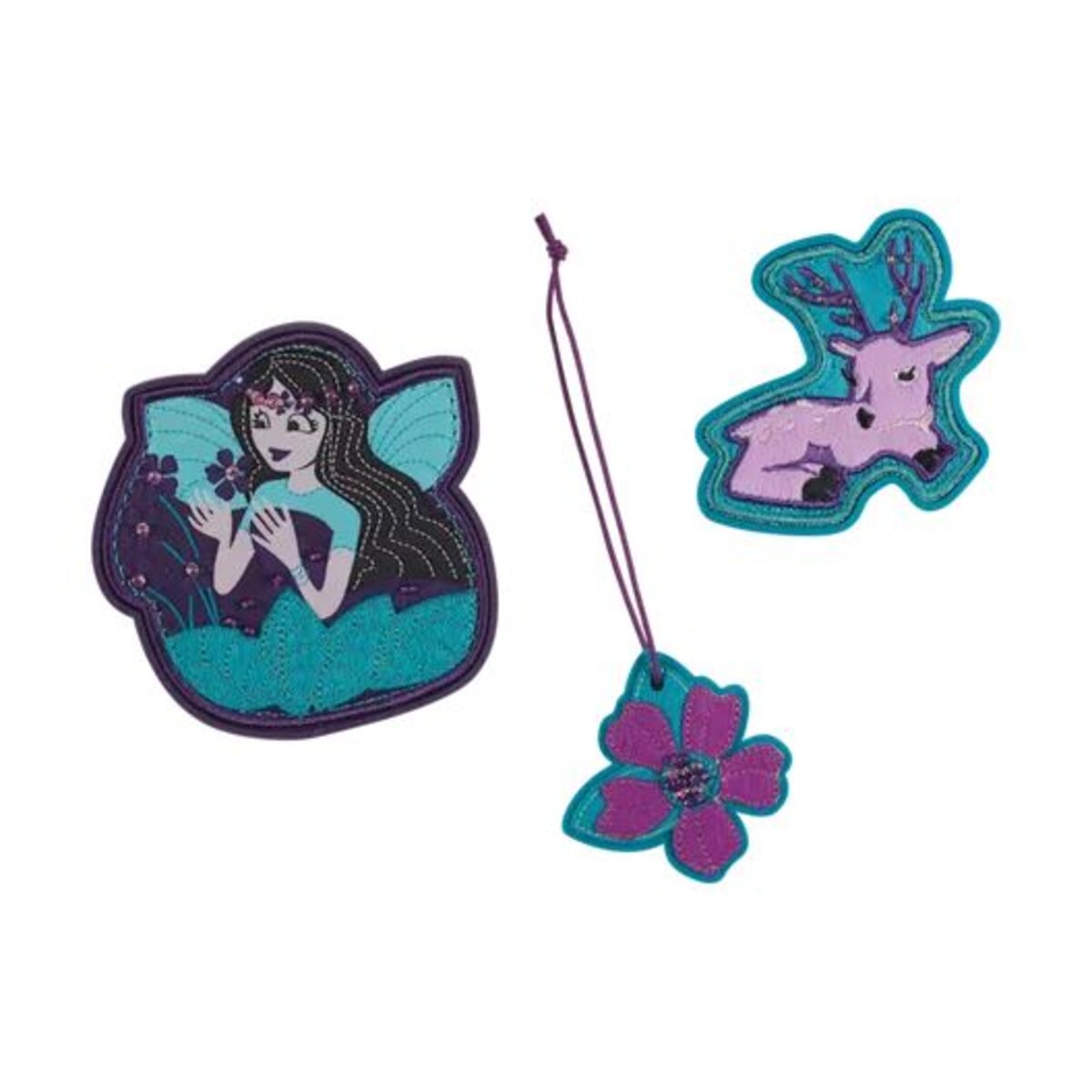 DerDieDas Schulranzen-Set ErgoFlex MAX Exklusiv Superflash Fairy Flower, 5-teilig
