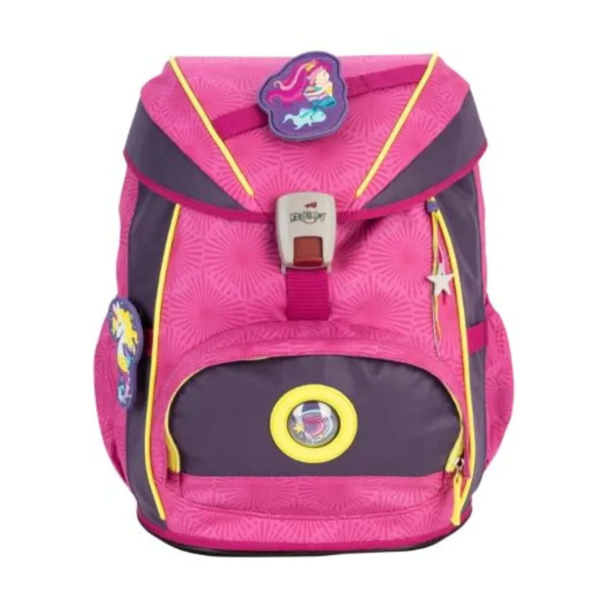 DerDieDas Schulrucksack-Set ErgoFlex Exklusiv Superflash Pink Mermaid, 5-teilig
