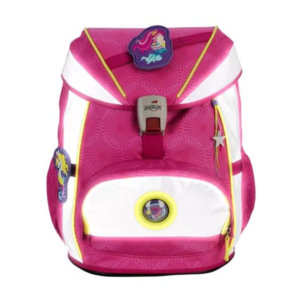 DerDieDas Schulrucksack-Set ErgoFlex Exklusiv Superflash Pink Mermaid, 5-teilig
