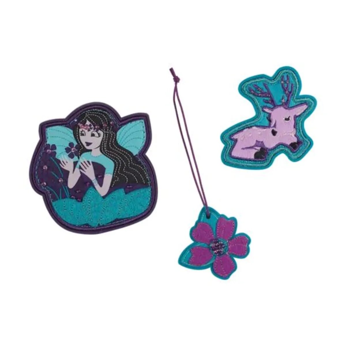 DerDieDas Schulrucksack-Set ErgoFlex Exklusiv Superflash Fairy Flower, 5-teilig