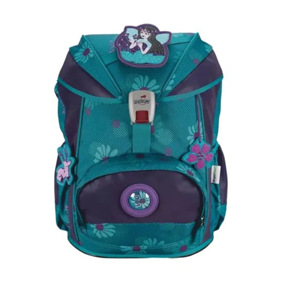 DerDieDas Schulrucksack-Set ErgoFlex Exklusiv Superflash Fairy Flower, 5-teilig