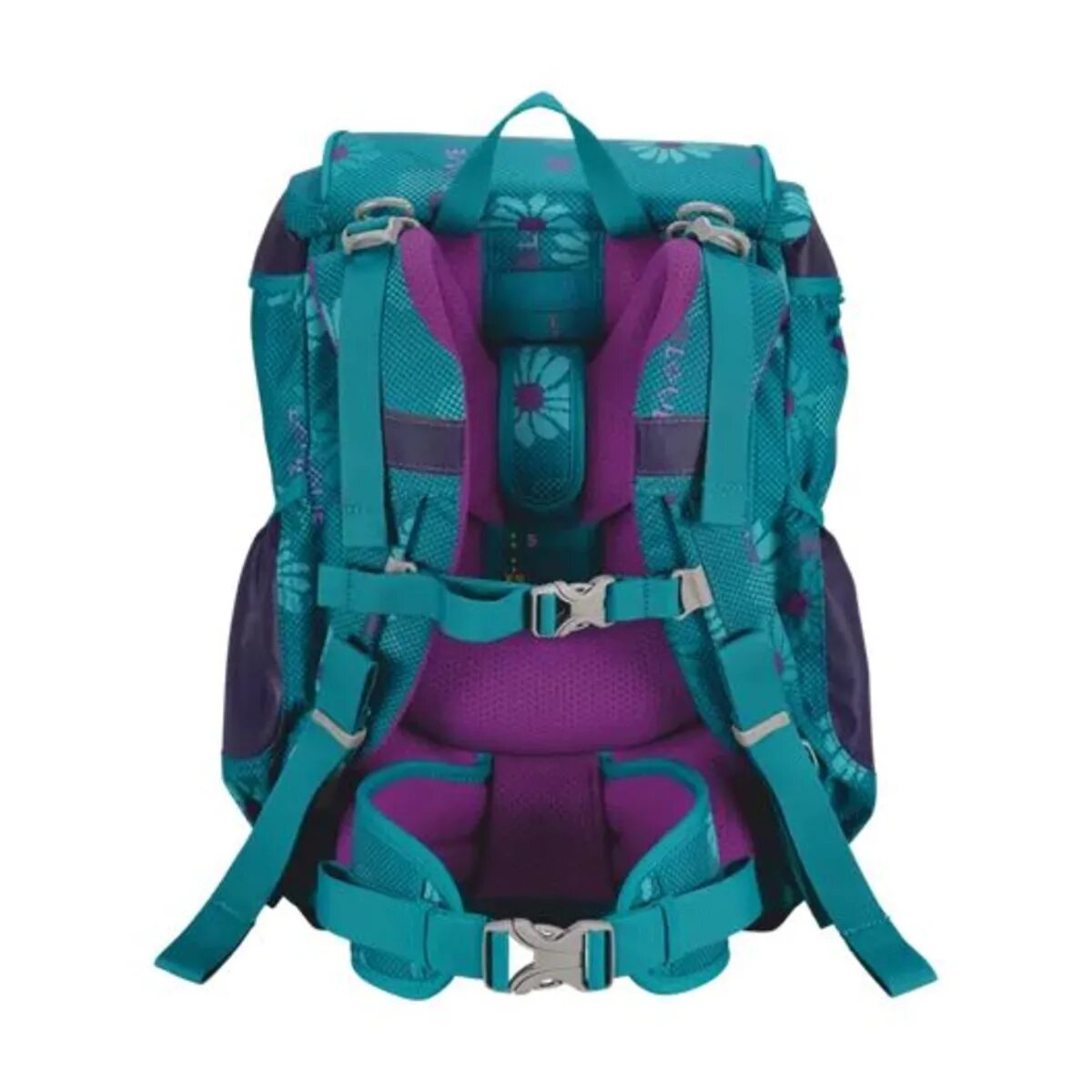 DerDieDas Schulrucksack-Set ErgoFlex Exklusiv Superflash Fairy Flower, 5-teilig