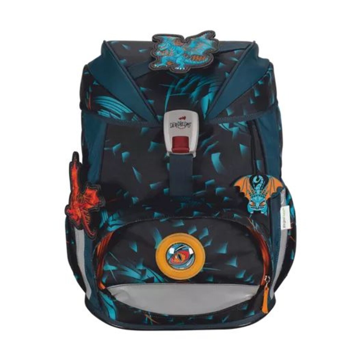 DerDieDas Schulrucksack-Set ErgoFlex Exklusiv LED Dragon Moon, 5-teilig