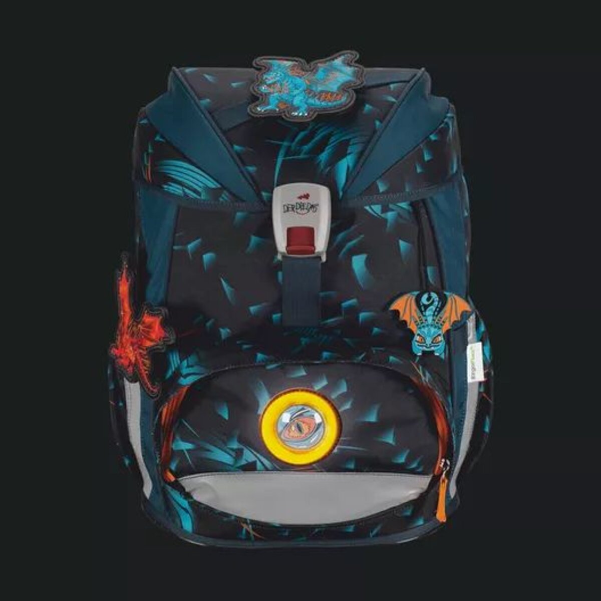 DerDieDas Schulrucksack-Set ErgoFlex Exklusiv LED Dragon Moon, 5-teilig