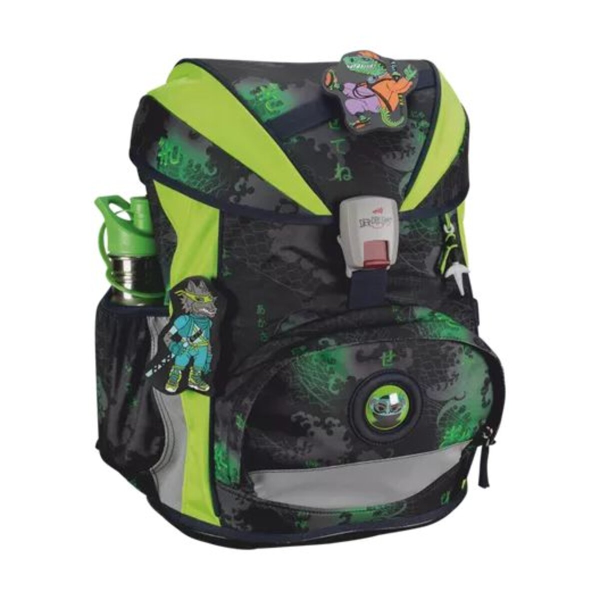 DerDieDas Schulrucksack-Set ErgoFlex Funny Fighter, 5-teilig