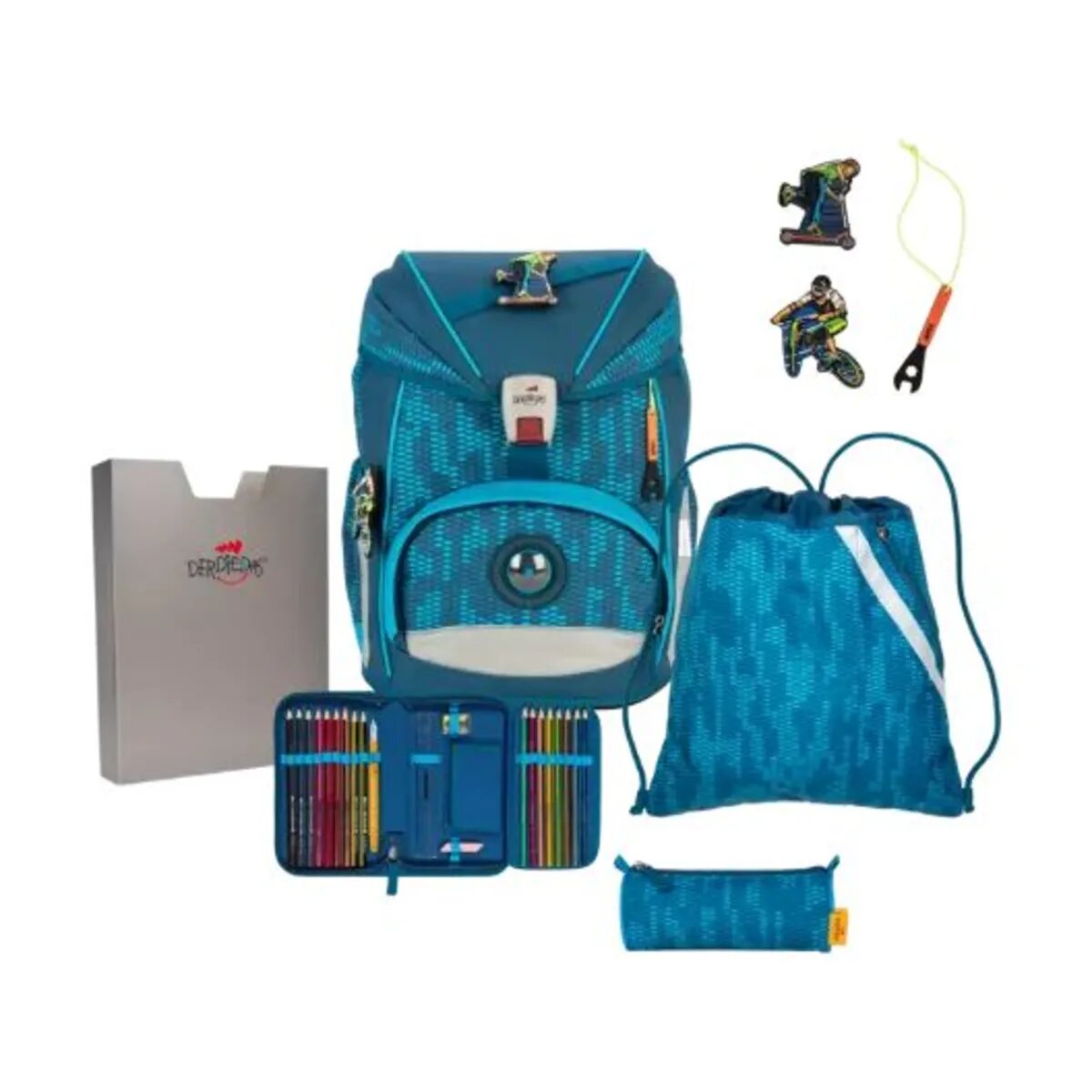 DerDieDas Schulrucksack-Set Ergoflex Trendsport, 5-teilig
