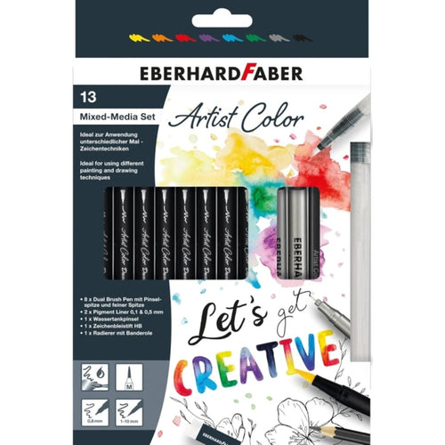 Eberhard Faber Mixed-Media Set Artist Color Let's get CREATIVE 13 Stück Kartonetui
