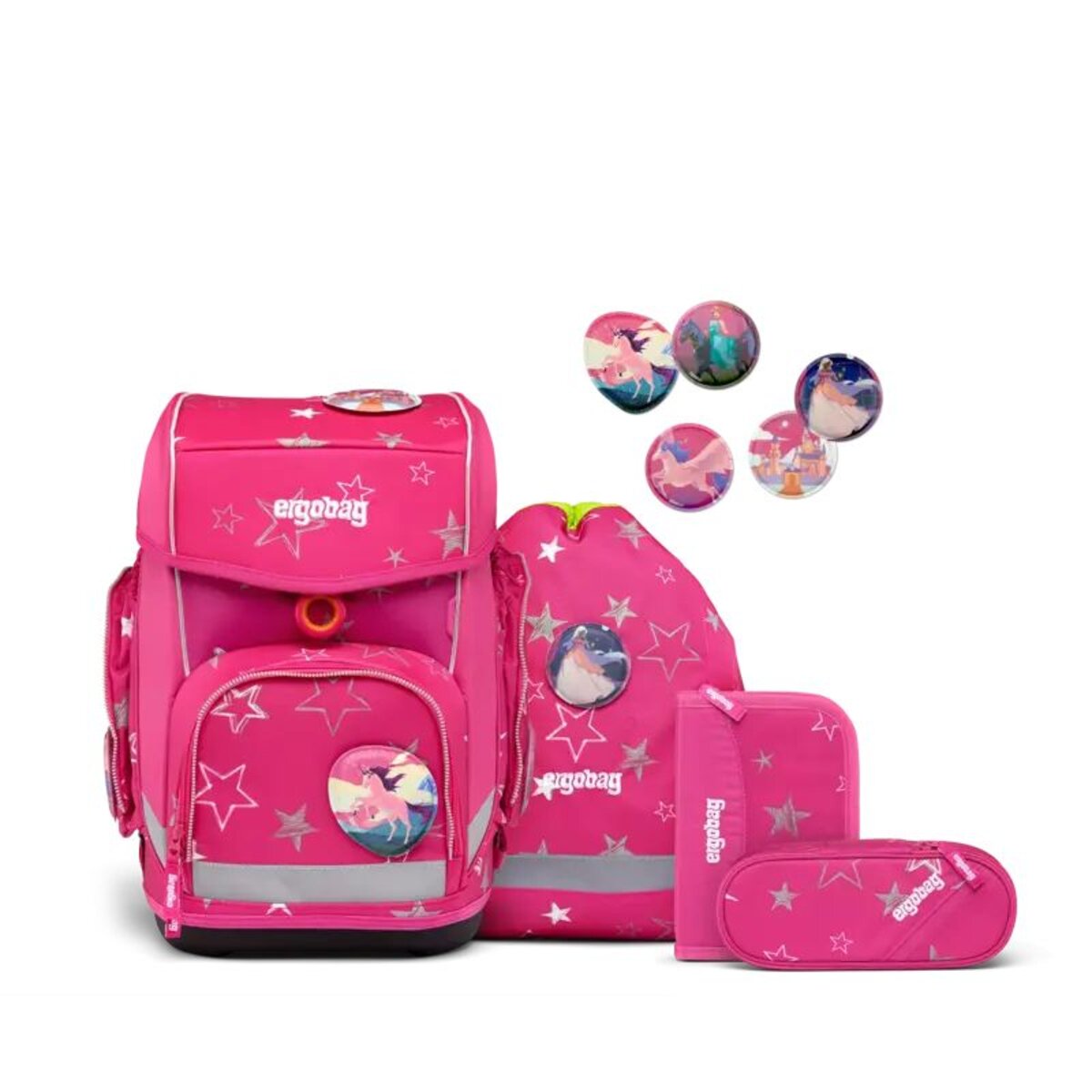 ergobag CUBO Schulrucksack-Set SternzauBär, 5-teilig