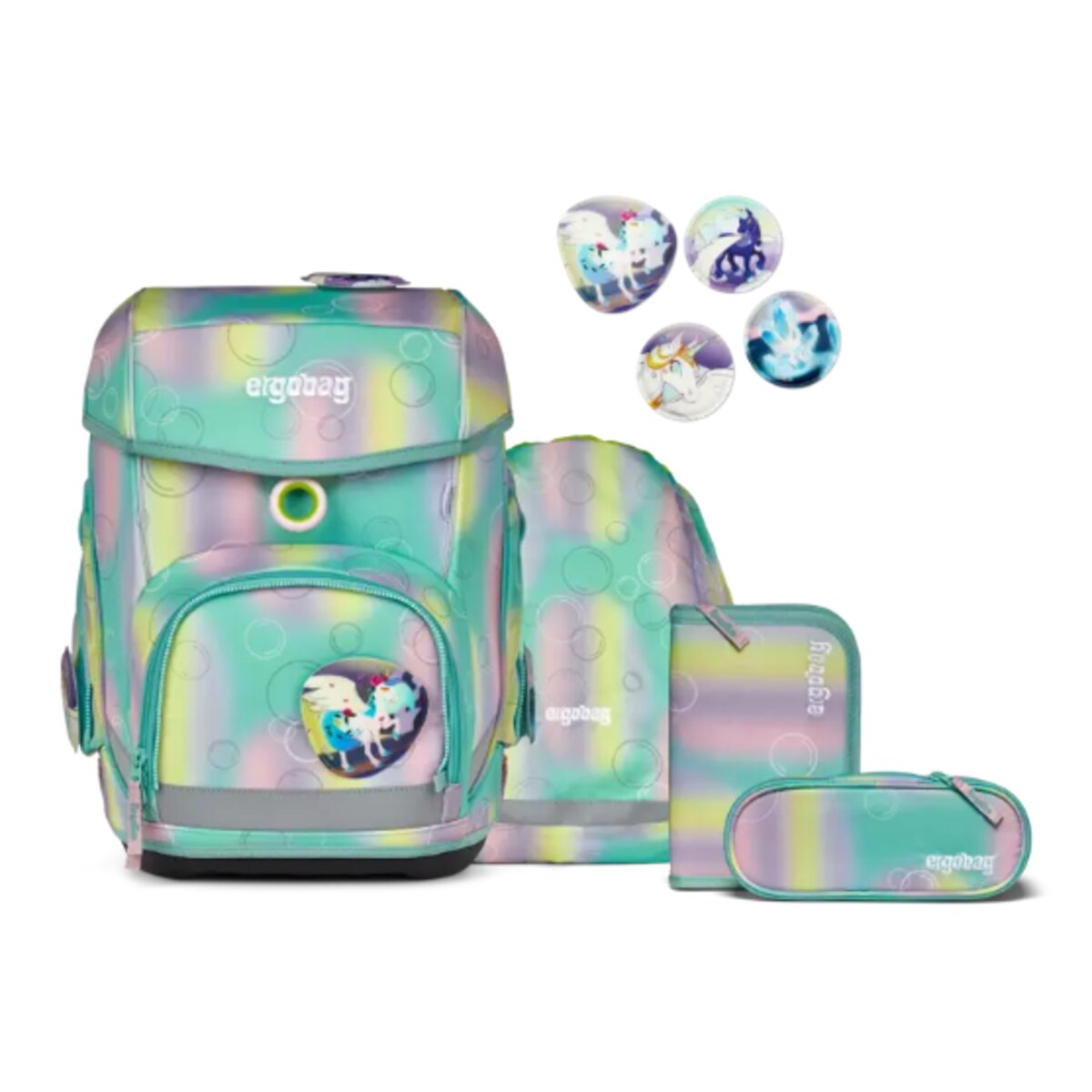 ergobag CUBO Schulrucksack-Set ZauBärwelt, 5-teilig