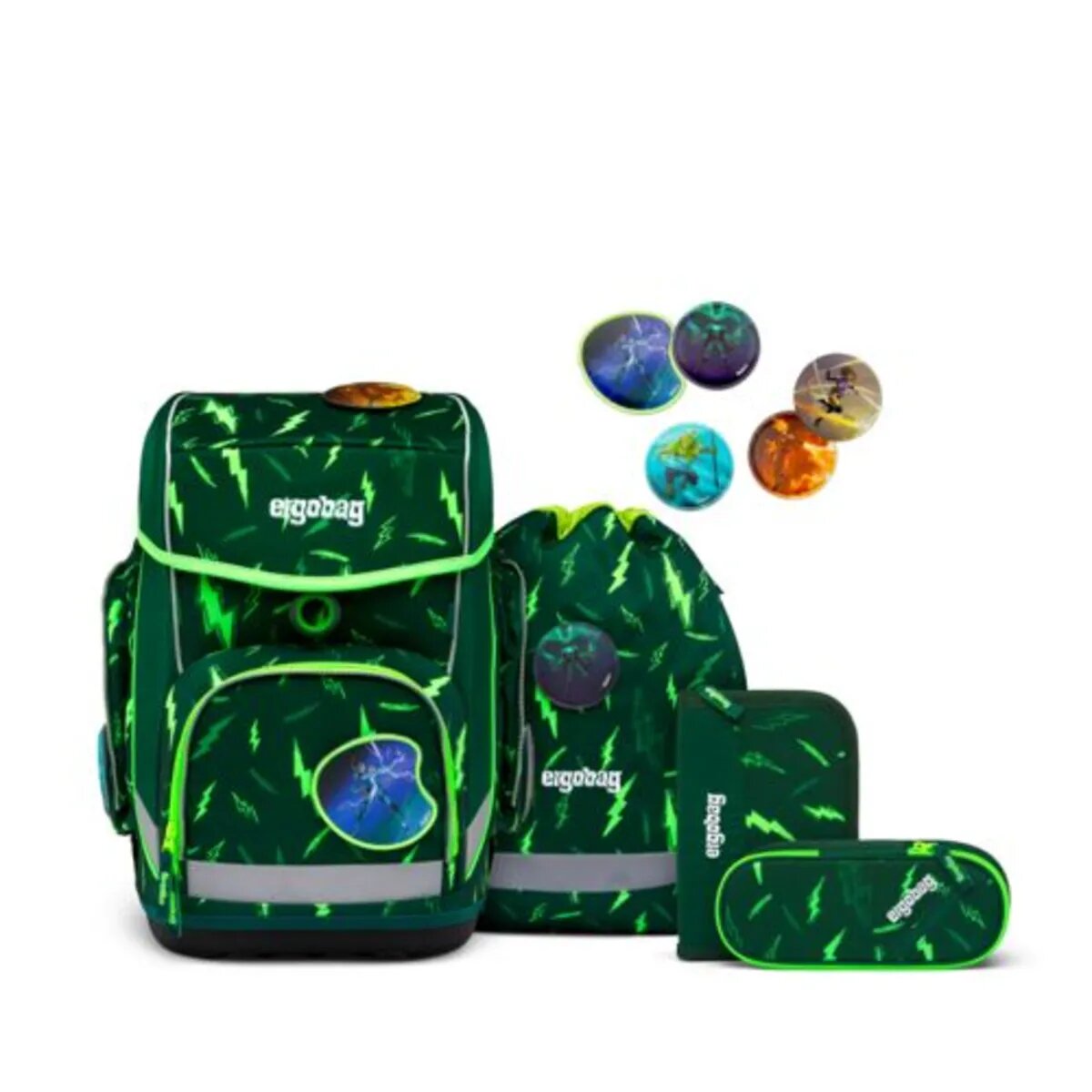 ergobag CUBO SPECIAL Schulrucksack-Set Bärtastisch, 5-teilig