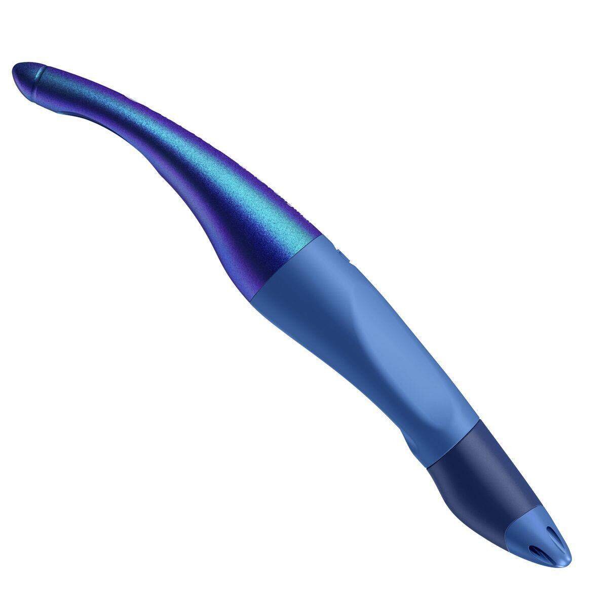 Ergonomischer Tintenroller für Linkshänder - STABILO EASYoriginal Holograph Edition in blau - Einzelstift - Schreibfarbe blau (löschbar) - inklusive Patrone