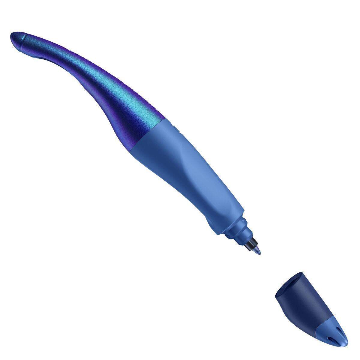 Ergonomischer Tintenroller für Linkshänder - STABILO EASYoriginal Holograph Edition in blau - Einzelstift - Schreibfarbe blau (löschbar) - inklusive Patrone
