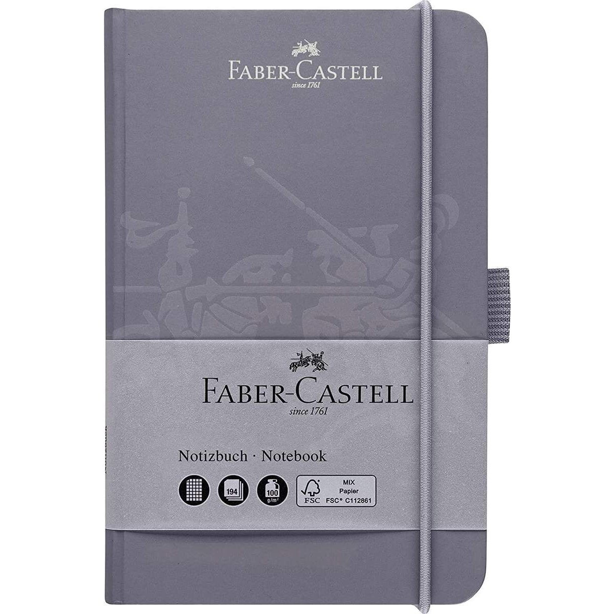 Faber-Castell - Notizbuch DIN A5, 90 x 140 mm, Papierqualität 100g/qm - FSC-Mix, dapple gray