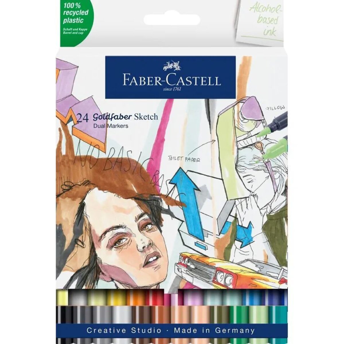 Faber-Castell Goldfaber Sketch Marker, 24er Etui