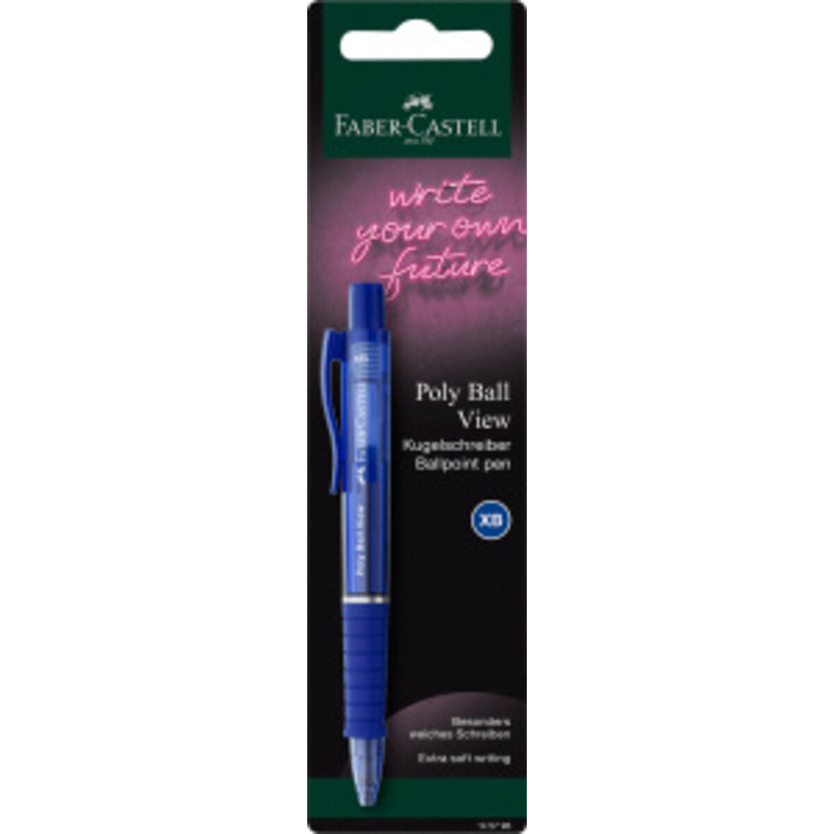 Faber-Castell Kugelschreiber Poly Ball View BK, 1 Stück, 4-fach sortiert