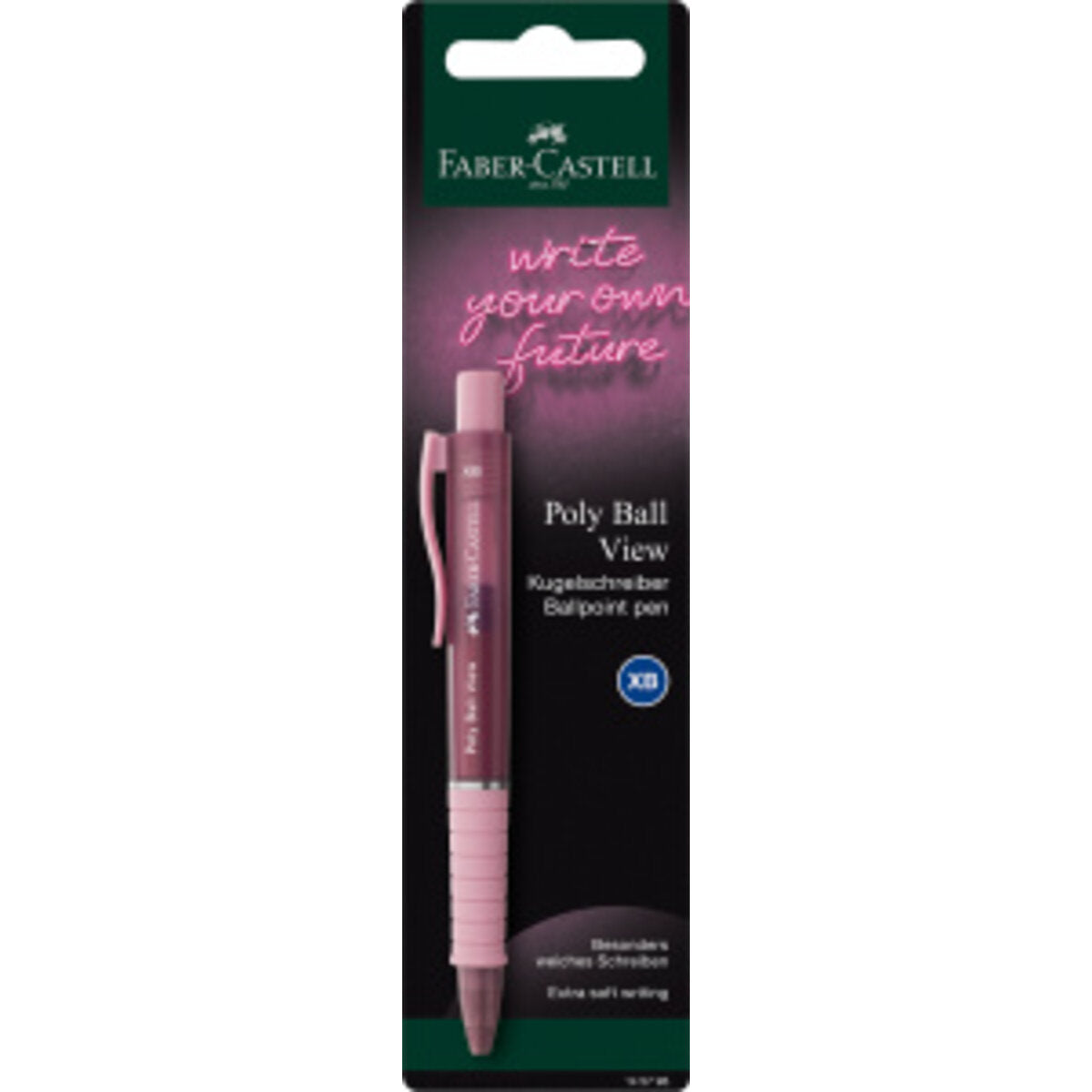 Faber-Castell Kugelschreiber Poly Ball View BK, 1 Stück, 4-fach sortiert