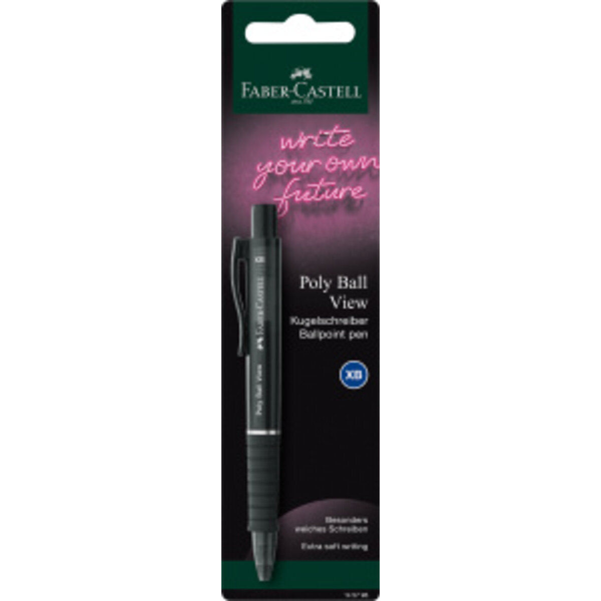 Faber-Castell Kugelschreiber Poly Ball View BK, 1 Stück, 4-fach sortiert