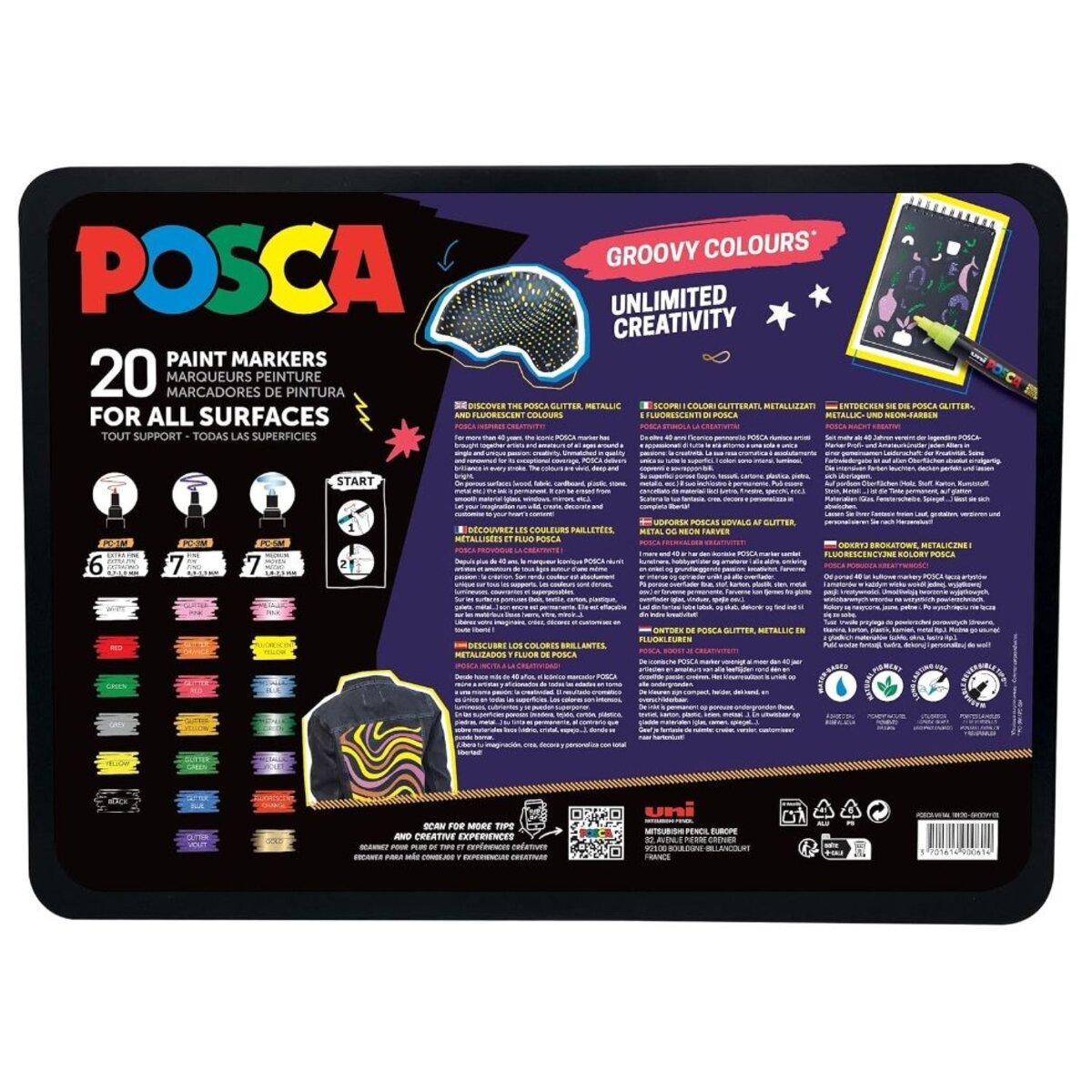 Faber-Castell Marker UNI POSCA Etui Groovy Colours 20x