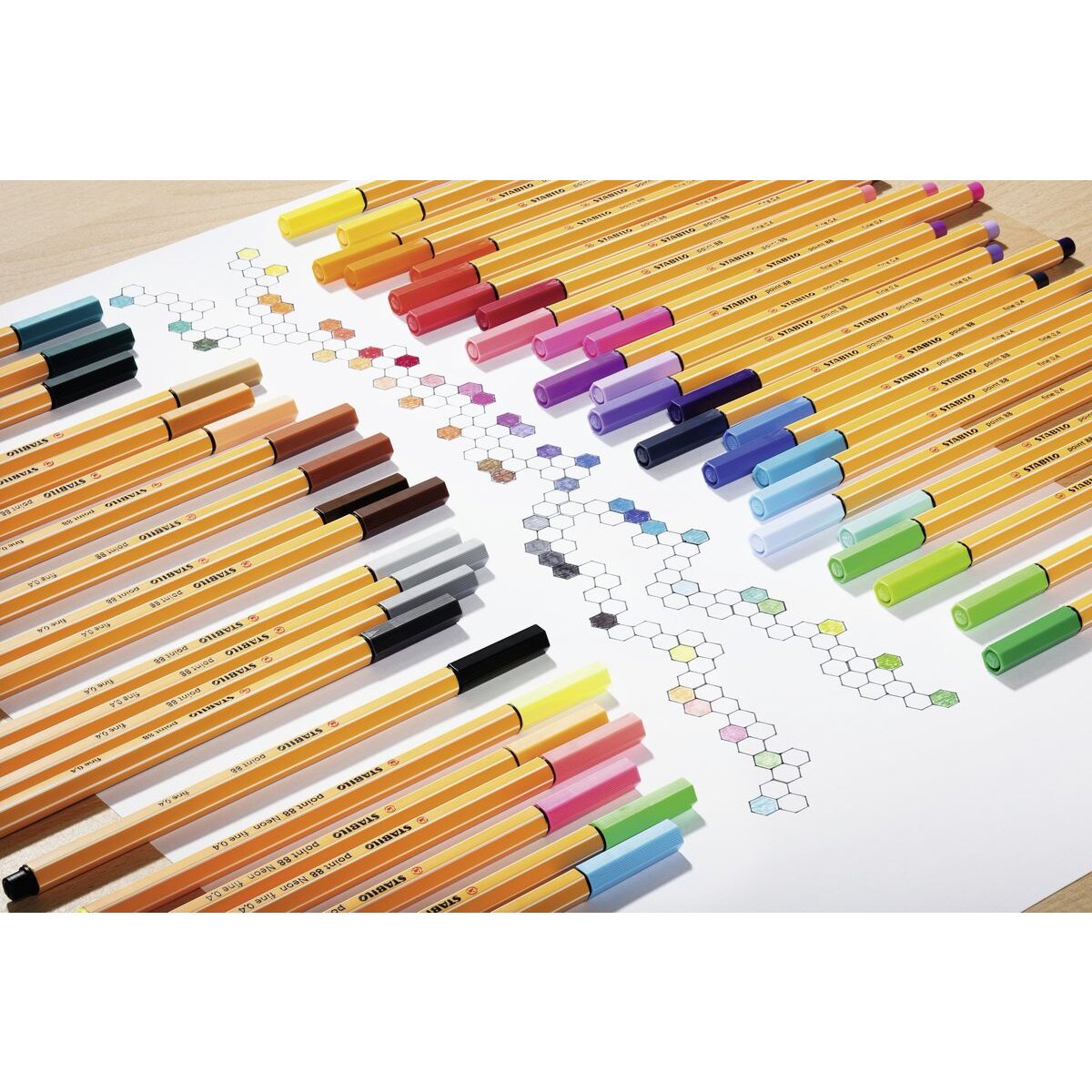 Fineliner - STABILO point 88 - 10er Pack - mit 10 verschiedenen Farben