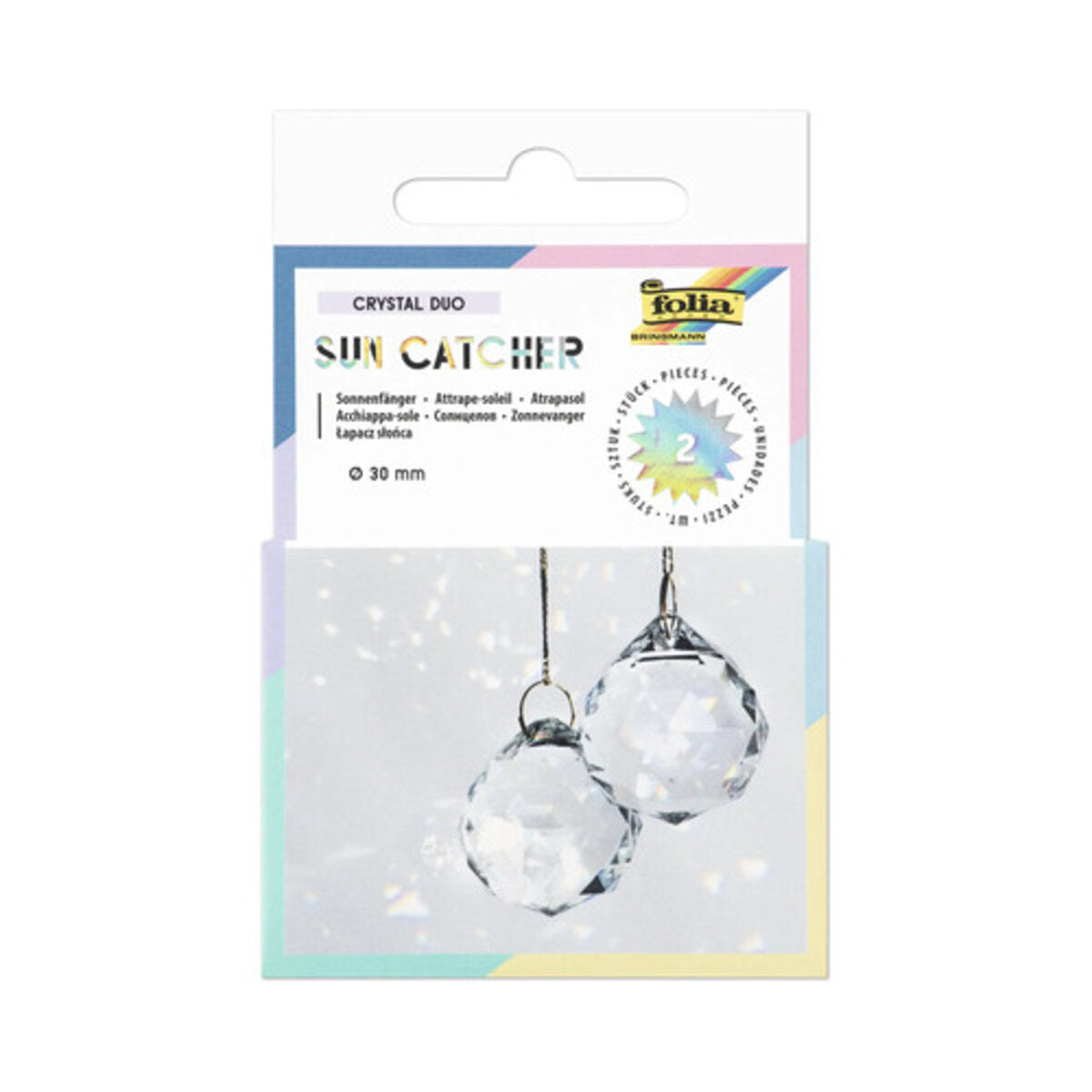 folia Kristallkugeln Sun Catcher Crystal Duo Ø3cm 2 Stückfolia Kristallkugeln Sun Catcher Crystal Duo Ø3cm 2 Stück