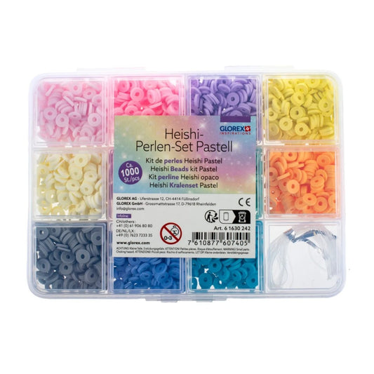 Glorex Perlen-Set Heishi Pastell