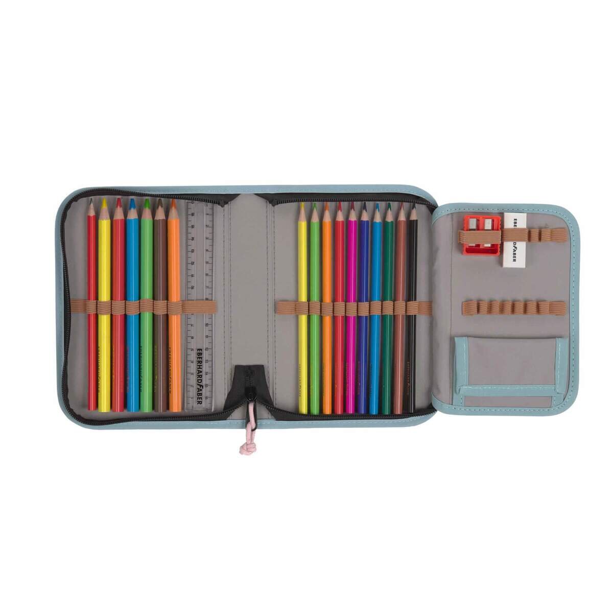Lässig Schulranzen Set 7-teilig, Boxy Unique Rose Blue Black