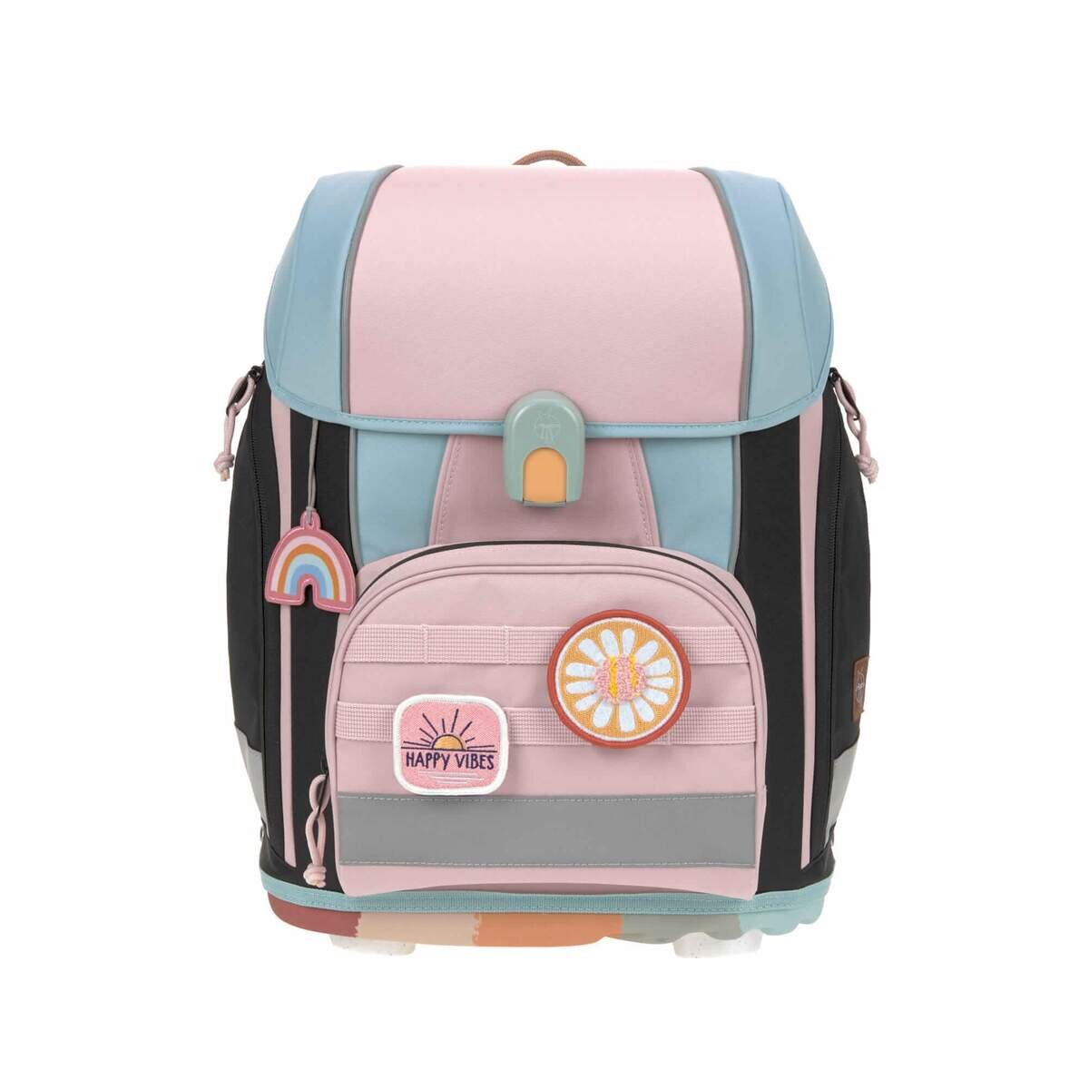 Lässig Schulranzen Set 7-teilig, Boxy Unique Rose Blue Black